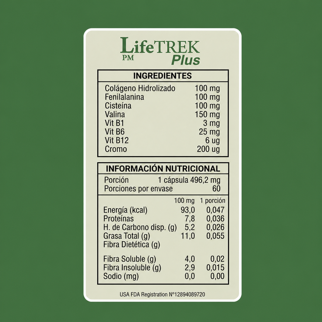 Pack LifeTREK Plus AM/PM Aminoácidos + Vitaminas 120 cápsulas