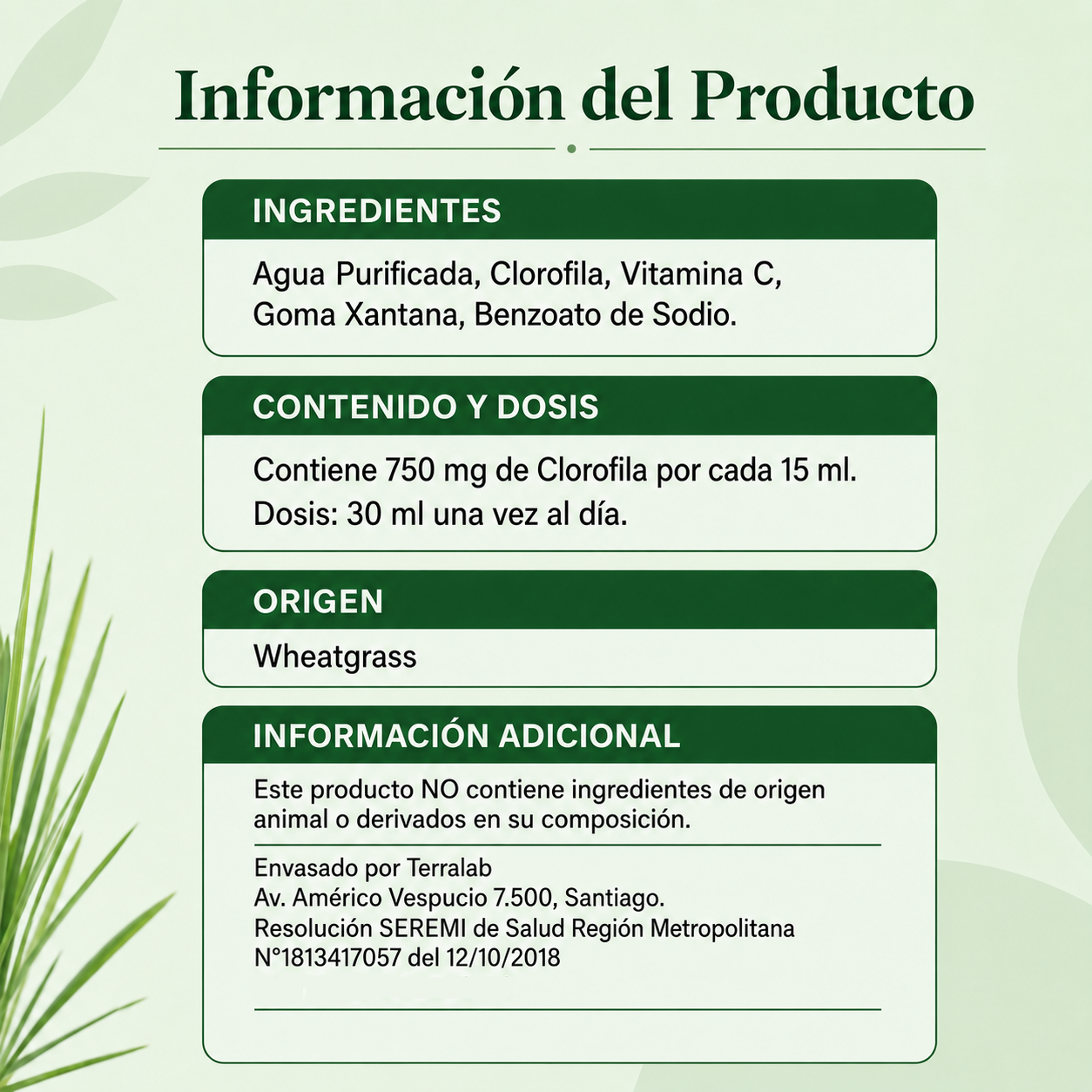 Clorofila Líquida 1000 ml