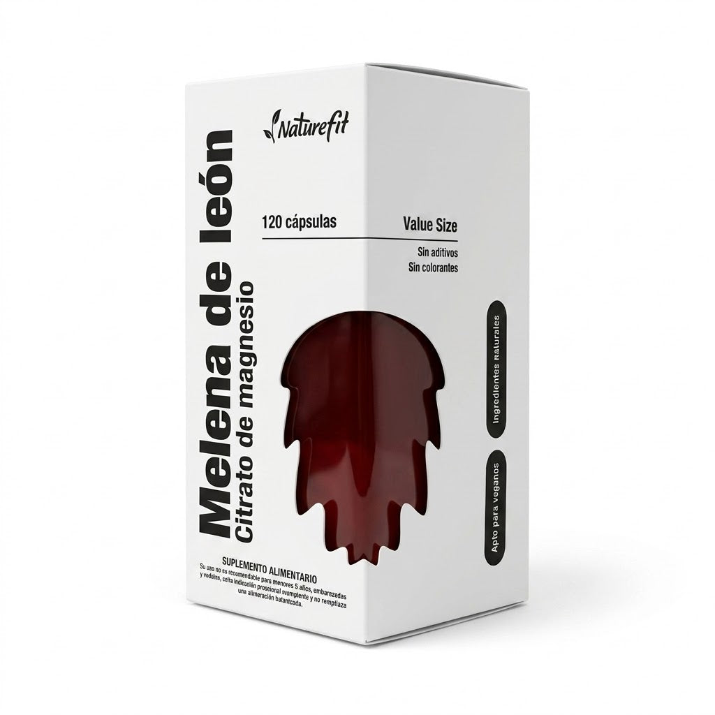 Melena de León 300 mg + Magnesio 200 mg 120 cápsulas